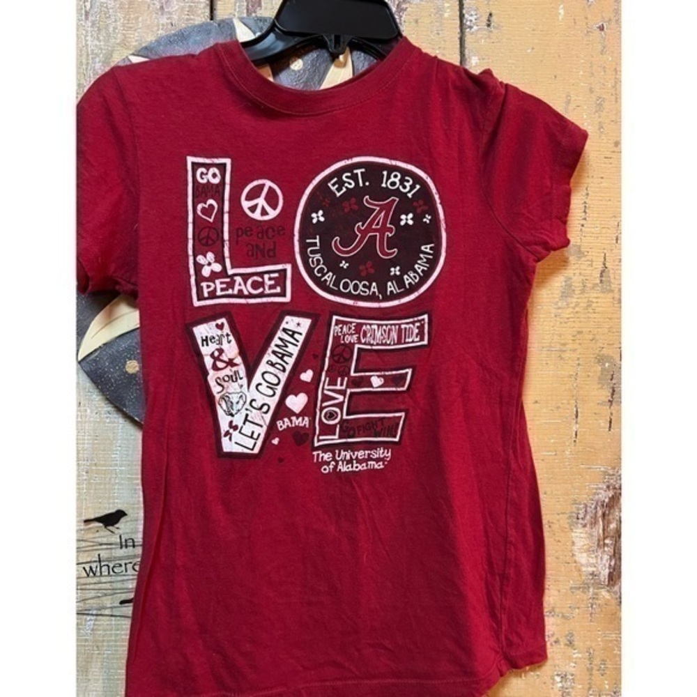 University of Alabama vintage baby doll T-shirt (T21)